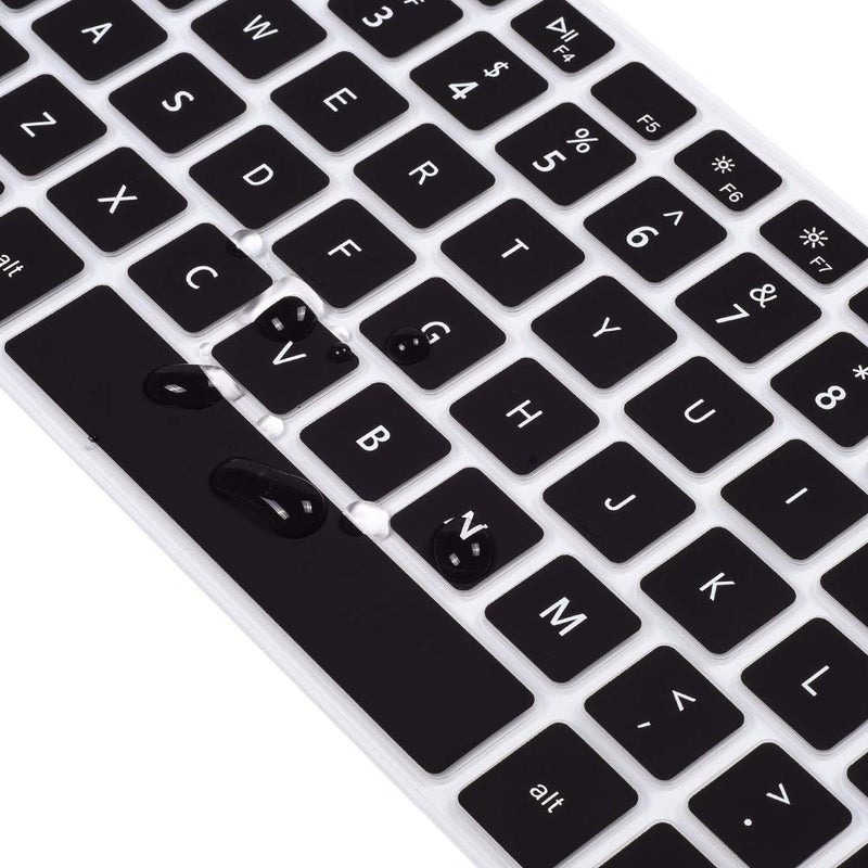 imComor Keyboard Cover for Dell Inspiron 15 3000 3501 3502 3505, Dell Inspiron 15 17 5000 5584 5593 5594 5598 5501 5502 5505 5508 5509, 7000 7500 7590 7591 7501 7506 7706 7790 7791 Keyboard Skin, Black - Image 3